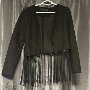 Cropped Fringe Jacket